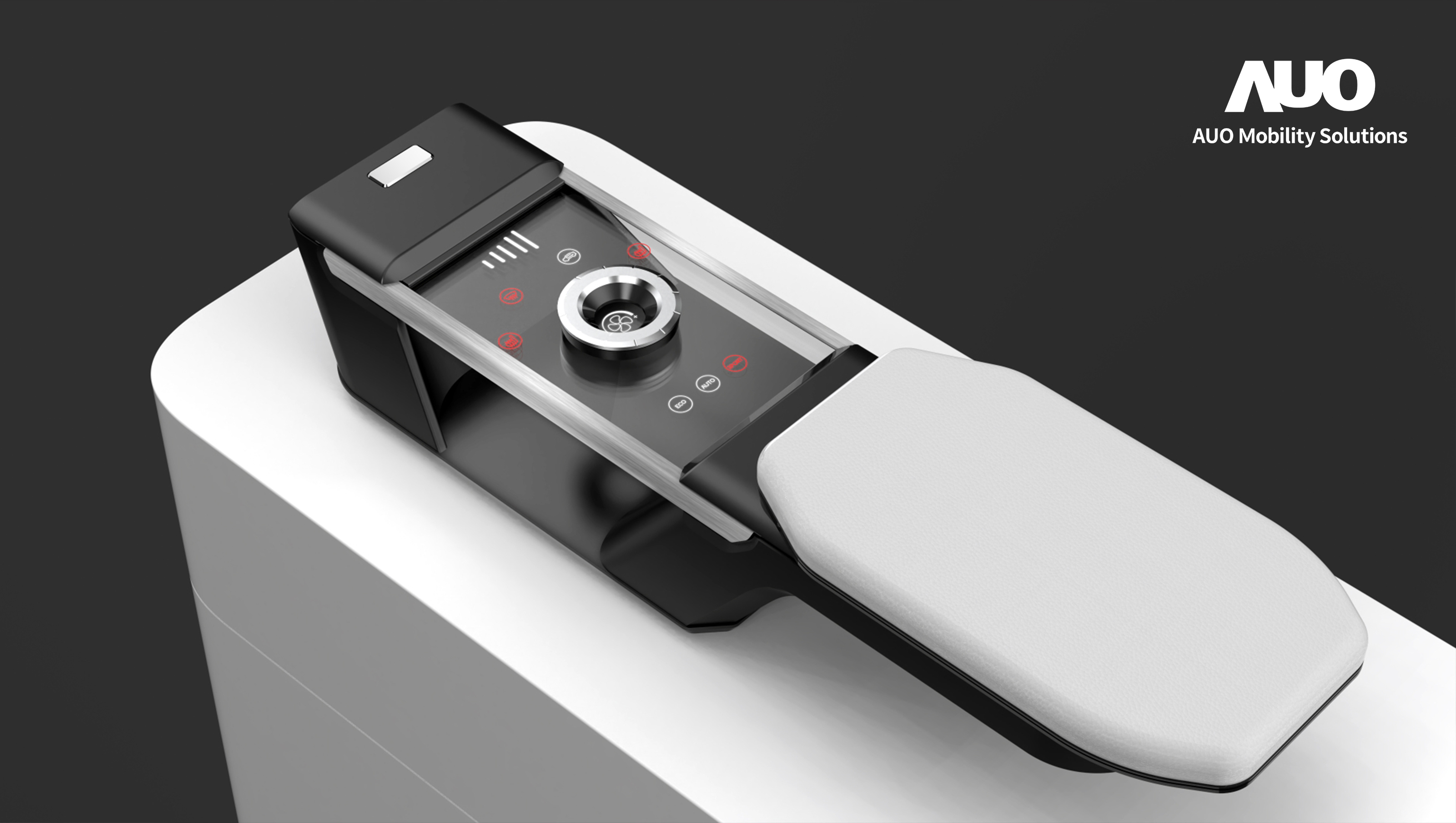 米兰·(milan)智慧行动全新发表INVISY隐形科技系列，CrystalSense Console以最简约的机构设计，提供直觉控制的主动触觉回馈与压力感测，并且动态呈现、仅在需要时显示，打造未来座舱的极致互动体验。