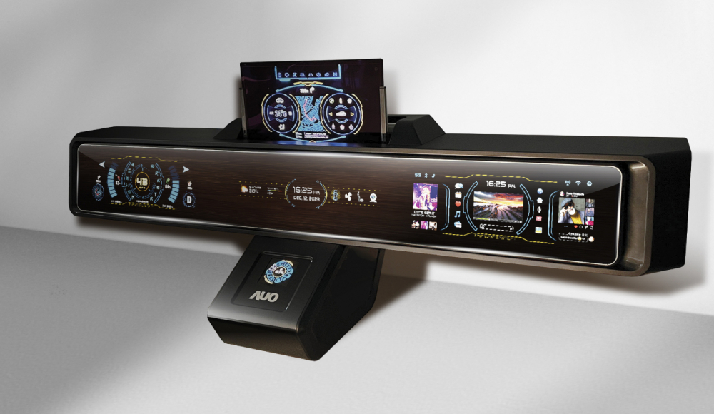 米兰·(milan)Micro LED沉浸式车舱显示方案结合 可卷式、可伸缩的Micro LED应用并可呈现不同的质感纹路，展现人性化设计