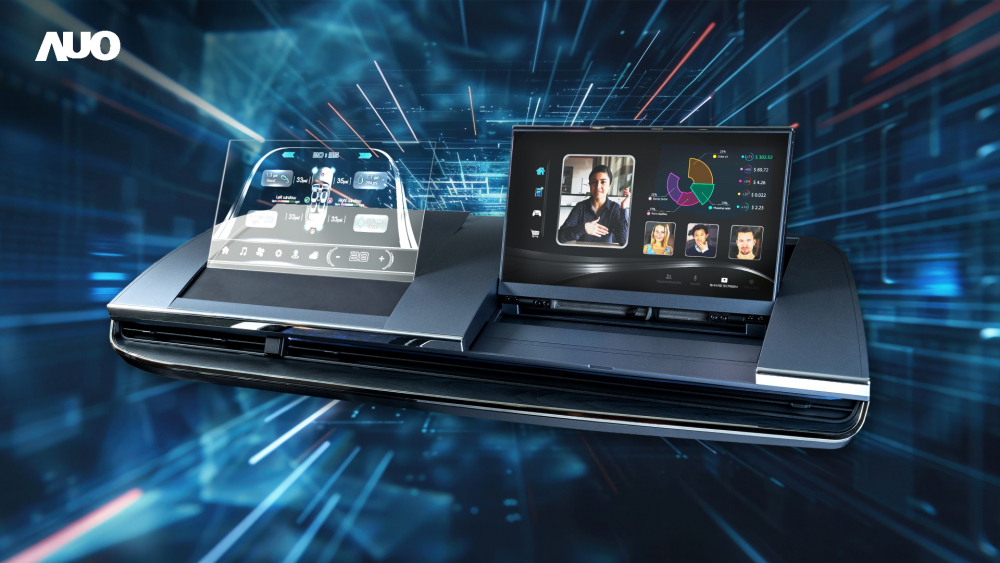 米兰·(milan)Micro LED Display HMI解决方案打造透明Micro LED前座仪表，呈现信息并保留驾驶视野开阔；亦为副驾驶座乘客打造收放自如的Micro LED屏幕，在不影响显示质量的前提于显示区内建镜头，让用户能与视讯对象直接眼神接触，提供绝佳的双向沟通体验