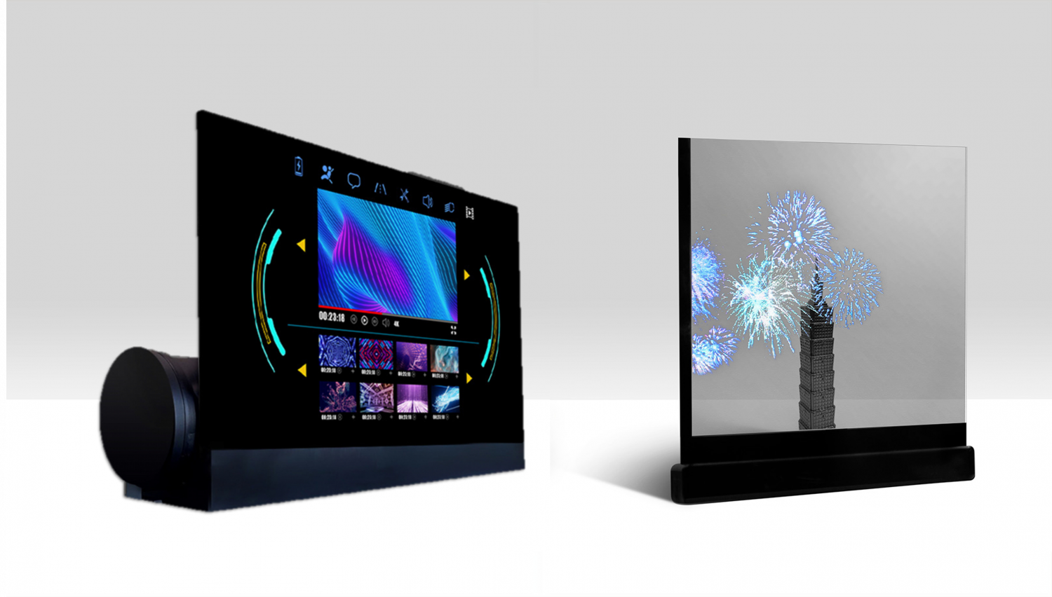 可捲式、折疊性、高透明